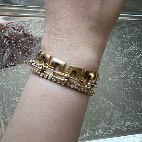 Beautiful K18 yellow gold bangle bracelet - Picture 4 of 12